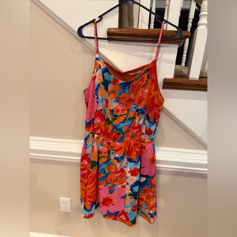 Staccato Orange Floral Accent Dress